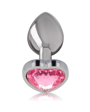 INTENSE - PLUG ANALE IN METALLO ALLUMINIO CUORE ROSA TAGLIA S