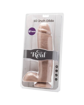 GET REAL - DILDO 25,5 CM CON VIBRATORE PER SFERE