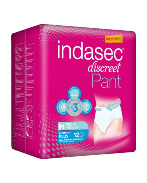 Pannoloni per Incontinenza Pant Plus Indasec Pant Plus (12 uds) 12 Unità (Parafarmacia)