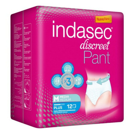 Pannoloni per Incontinenza Pant Plus Indasec Pant Plus (12 uds) 12 Unità (Parafarmacia)