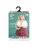 Costume Erotico Teacher’s Pet School Girl Rosso Queen size