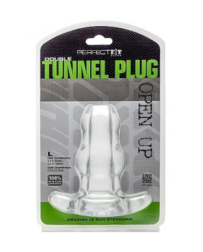 PERFECT FIT BRAND - DOPPIO TUNNEL PLUG XL GRANDE TRANSPARENTE