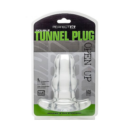 PERFECT FIT BRAND - DOPPIO TUNNEL PLUG XL GRANDE TRANSPARENTE