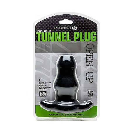 PERFECT FIT BRAND - DOPPIO TUNNEL PLUG GRANDE NERO