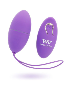 WOMANVIBE - ALSAN EGG TELECOMANDO SILICONE NERO VIOLA