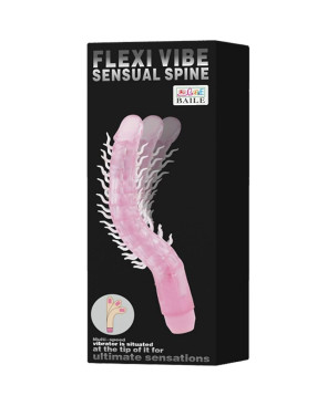 BAILE - DILDO VIBRANTE FLESSIBILE SENSUAL SPINE FLEXI VIBE LILLA 23.5 CM