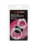 CALIFORNIA EXOTICS - SET DI ANELLI IN SILICONE CON PERLINE IN ACCIAIO