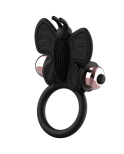 COQUETTE TOYS - ANELLO CAZZO FARFALLA CON VIBRATORE NERO/ORO