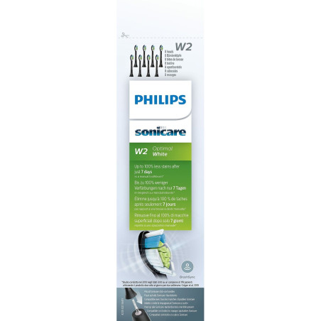 Testina di Ricambio Sonicare W2 Optimal Philips HX6068/13 Nero 8 Unità