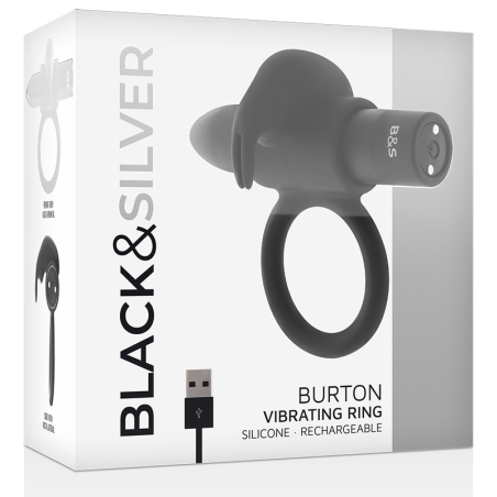 BLACKSILVER - ANELLO BURTON 10 MODALITÀ DI VIBRAZIONE NERO