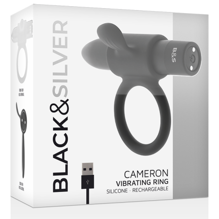 BLACKSILVER - ANELLO RICARICABILE CAMERON BLACK