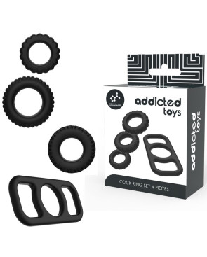 ADDICTED TOYS - SET DI ANELLI PER CAZZO - 4 PEZZI