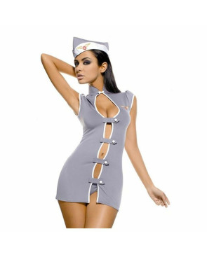 Costume Erotico Obsessive Stewardess Grigio