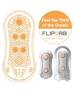 TENGA - MASTURBATORE FLIP ORB STRONG CRASH BIANCO E ARANCIONE