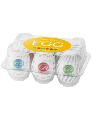 TENGA - CONFEZIONE DI UOVA MASTURBATORE EASY BEAT 6 UNIT