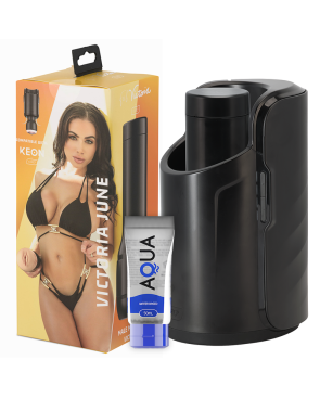 KIIROO - KEON + FEEL VICTORIA JUNE STROKER + LUBRIFICANTE DI QUALIT AQUA 50 ML