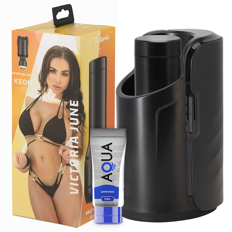 KIIROO - KEON + FEEL VICTORIA JUNE STROKER + LUBRIFICANTE DI QUALIT AQUA 50 ML