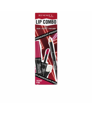 Set da Trucco Rimmel London Lip Combo 3 Pezzi Trendy Pink