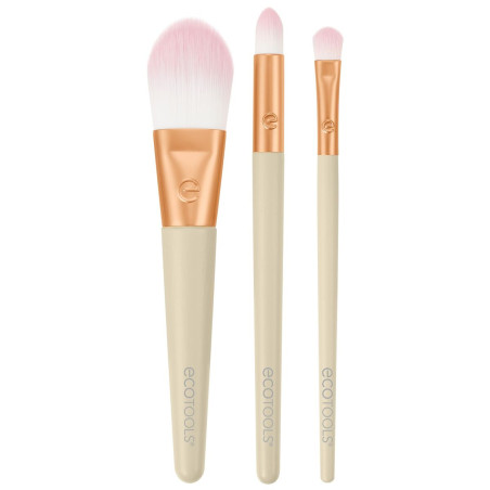 Set di Pennelli per il Trucco Ecotools Ready Glow Edizione limitata 3 Pezzi