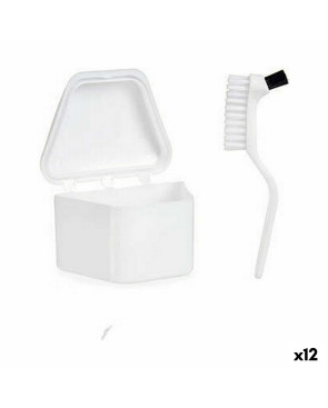 Set per Dentiere Bianco polipropilene (12 Unità)