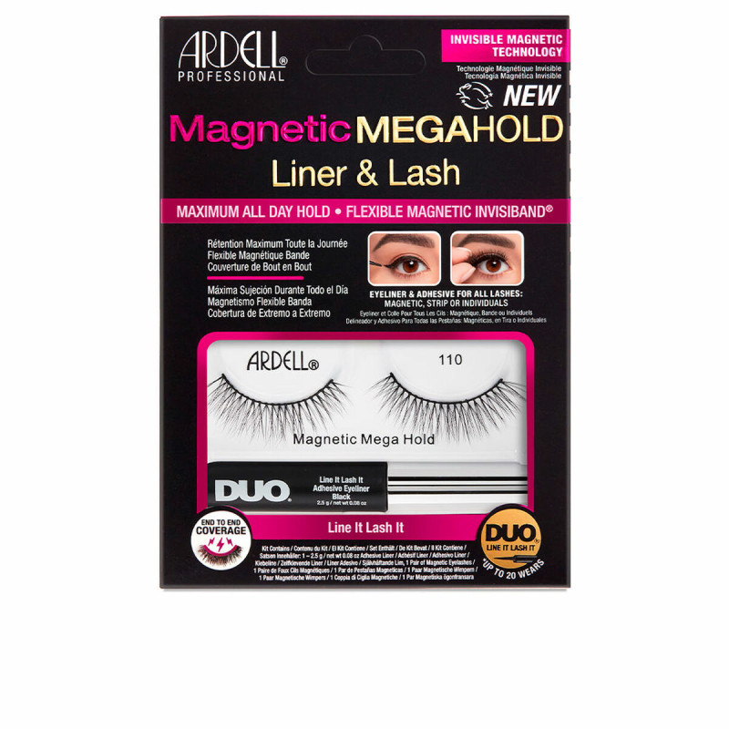 Set di ciglia finte Ardell Magnetic Megahold Liner & Lash Nº 110