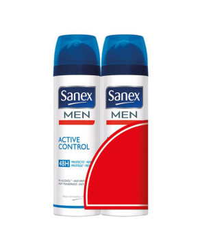 Deodorante Spray Men Active Control Sanex Men Active Control H (2 pcs) 200 ml