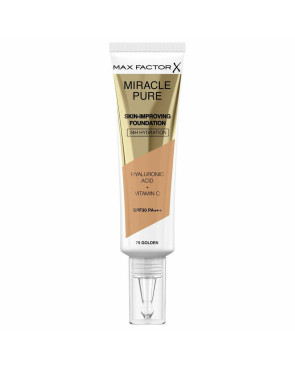 Base per Trucco Fluida Max Factor Miracle Pure 75-golden SPF 30 (30 ml)