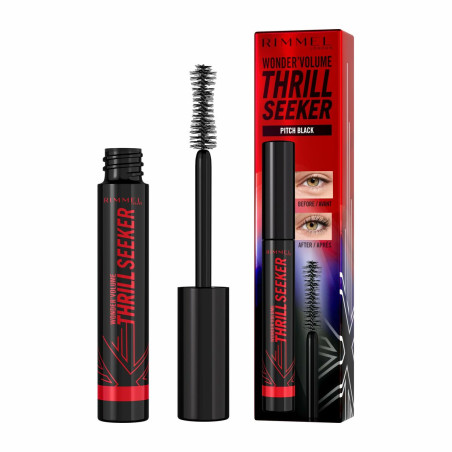 Mascara per Ciglia Rimmel London Volume Thrill Seeker Nº 004 Pitch Black 8 ml