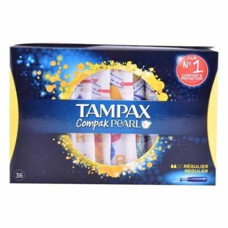 Pacco di Assorbenti interni Pearl Regular Tampax Tampax Pearl Compak (36 uds) 36 Unità