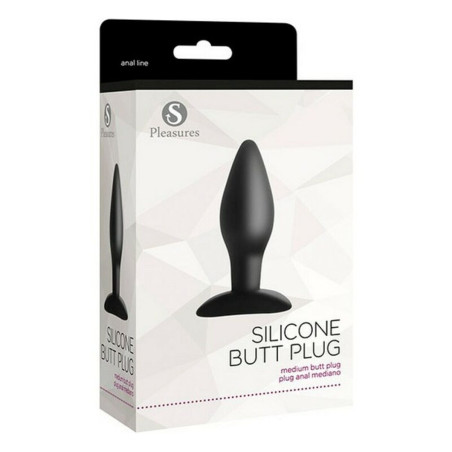 Plug Anale S Pleasures Silicone Nero (Ø 4 cm)