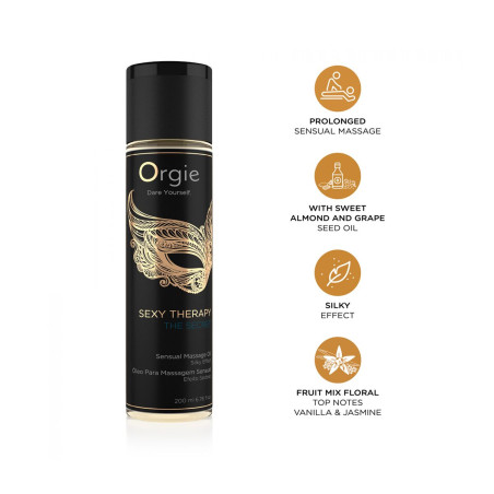 Olio per Massaggio Erotico Orgie SEXY THERAPY THE SECRET 200 ml