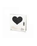 Copricapezzoli Flash Heart Black Bijoux Indiscrets 155 Nero