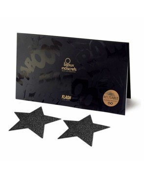 Copricapezzoli Flash Star Black Bijoux Indiscrets 156 Nero