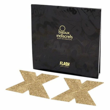 Copricapezzoli Flash Croce Oro Bijoux Indiscrets FLASH