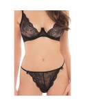 Set di Lingerie René Rofé Nero (S/M)