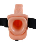 FETISH FANTASY SERIES - SERIES 11 HOLLOW STRAP-ON VIBRANTE CON SFERE 27.9CM CARNE