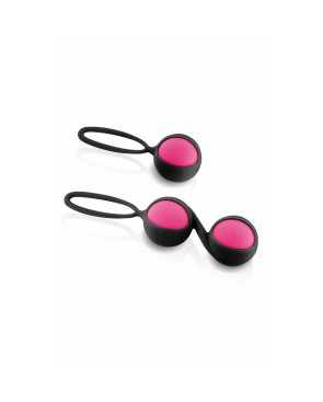 Kit d'Allenamento Weighted Kegel Yoba Silicone Nero Rosa 2 Pezzi