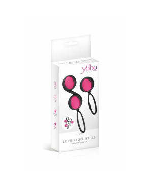 Kit d'Allenamento Weighted Kegel Yoba Silicone Nero Rosa 2 Pezzi