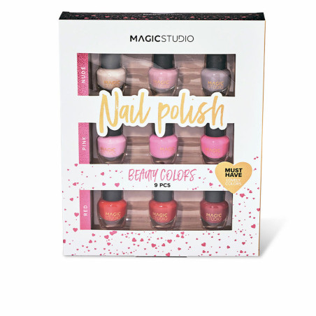 Set da Trucco Magic Studio Beauty Colors Nail Polish smalto 9 Pezzi