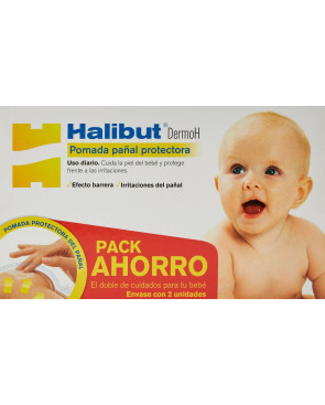 Crema Protettiva per Cambio Pannolino Halibut Dermo H 2 x 45 g Pomata