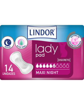 Assorbenti da incontinenza Lindor Lady Pad Maxi Notte 14 Unità