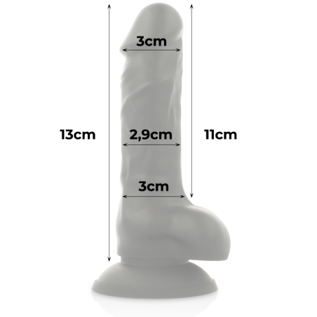 COCK MILLER - COCKSIL ARTICOLABILE IN SILICONE DENSIT NERO 13 CM