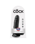 KING COCK - 7 DILDO NERO CON SFERE 17.8 CM