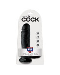 KING COCK - 8 DILDO NERO CON SFERE 20.3 CM