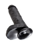 KING COCK - 8 DILDO NERO CON SFERE 20.3 CM