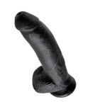 KING COCK - 9 DILDO NERO CON SFERE 22.9 CM