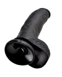 KING COCK - 9 DILDO NERO CON SFERE 22.9 CM