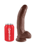 KING COCK - 9 DILDO MARRONE CON SFERE 22.9 CM