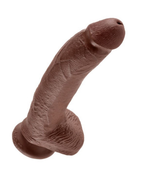 KING COCK - 9 DILDO MARRONE CON SFERE 22.9 CM