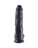 KING COCK - 10 DILDO NERO CON SFERE 25.4 CM